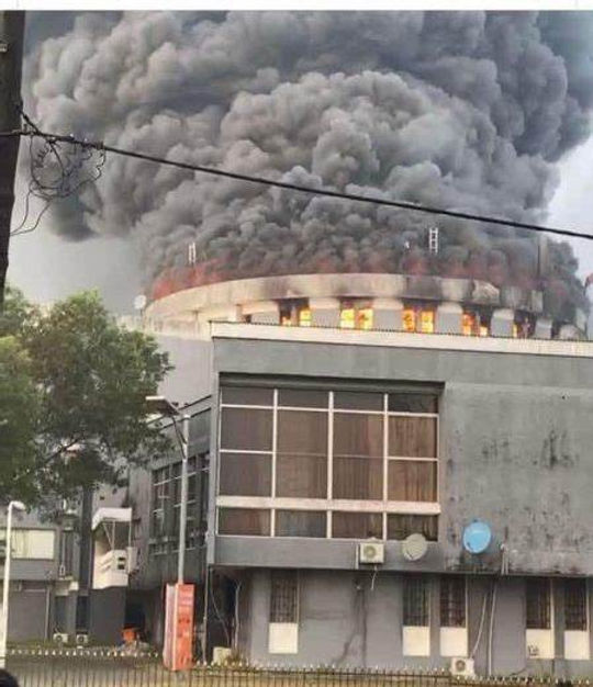 Capitol Building on fire