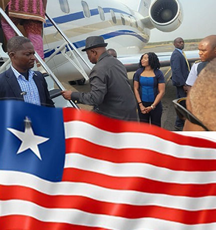 IN PHOTO: President Boakai & Flag of Liberia