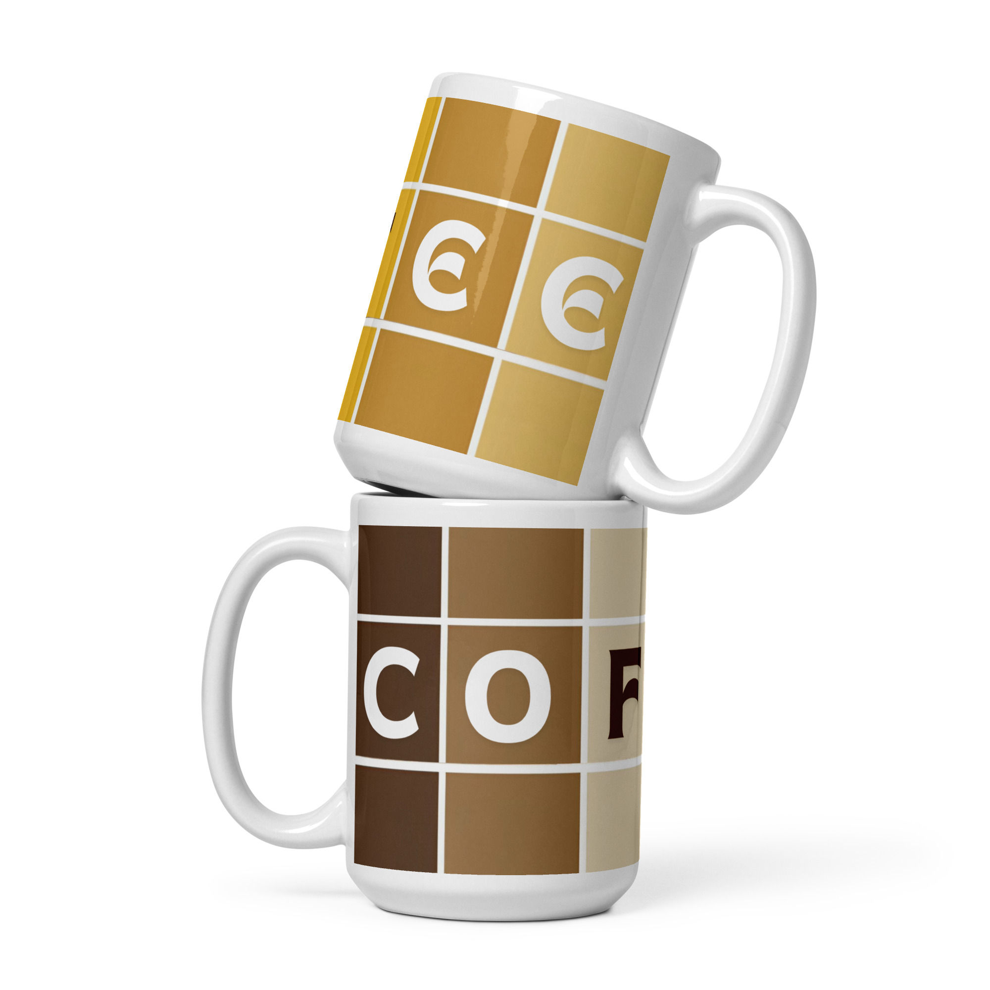 White glossy mug