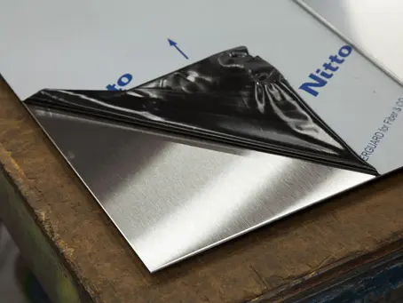 a surface roughness measurement on stainless steel plate