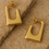 Thumbnail: square huggie hoop earrings – small gold tone square huggie earrings