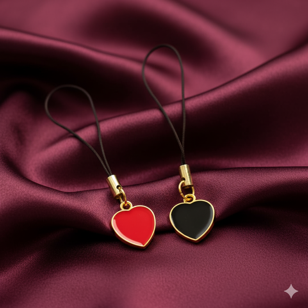 heart phone charm holder - heart shaped phone charm holder