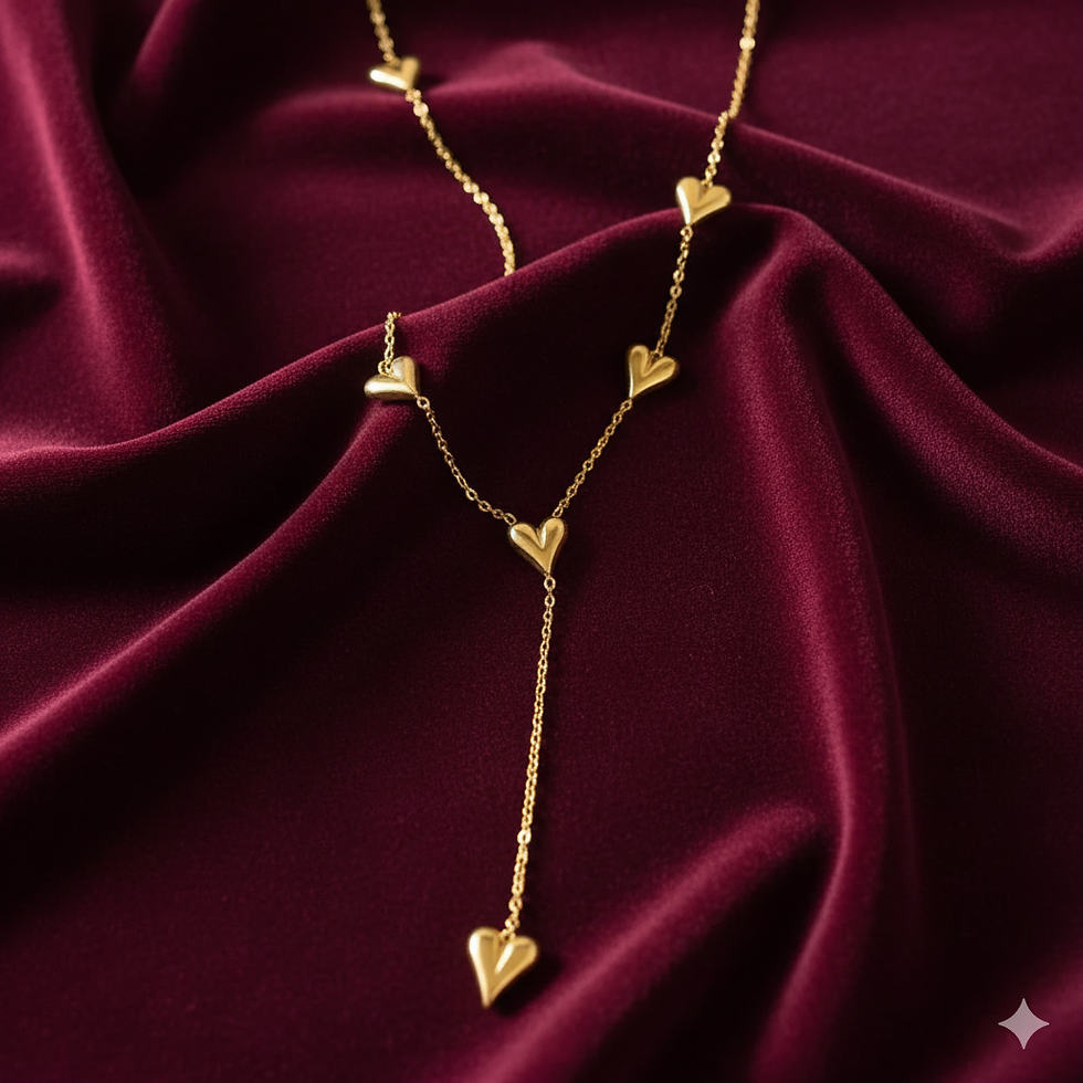 Lovers Drop Necklace – heart link chain necklace for women