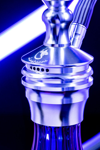 DSCHINNI ROXX SILVER PURPLE SHISHA SET BLOW OFF | Kings DSCHINNI ROXX SILVER PURPLE SHISHA SET BLOW OFF | Kings
