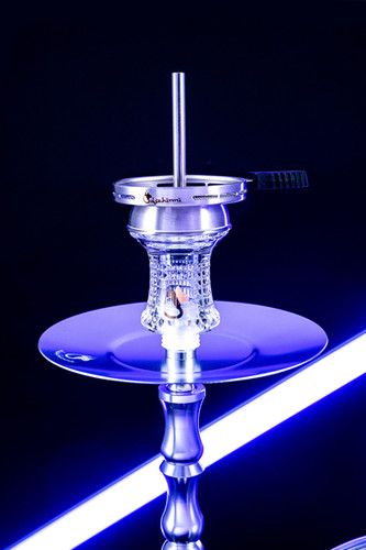DSCHINNI ROXX SILVER PURPLE SHISHA SET BLOW OFF | Kings DSCHINNI ROXX SILVER PURPLE SHISHA SET BLOW OFF | Kings