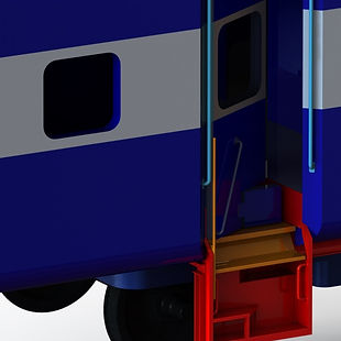 Ergonomically designed steps for India Railways