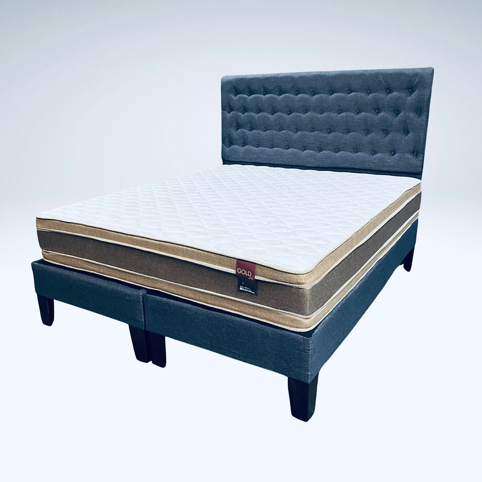 Miniatura: Cama HVM King Gold2 Azul Petroleo