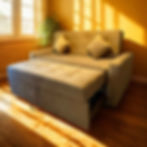 Sofa Cama HVM Cinema 3C Mostaza Felpa