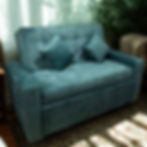 Sofa Cama HVM Cinema 3C Verde Esmeralda Felpa