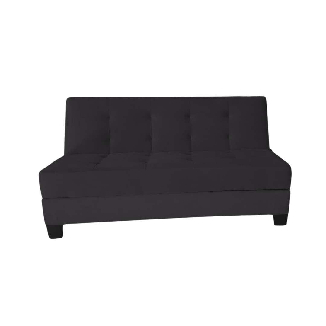 Futon Baul HVM Negro Felpa