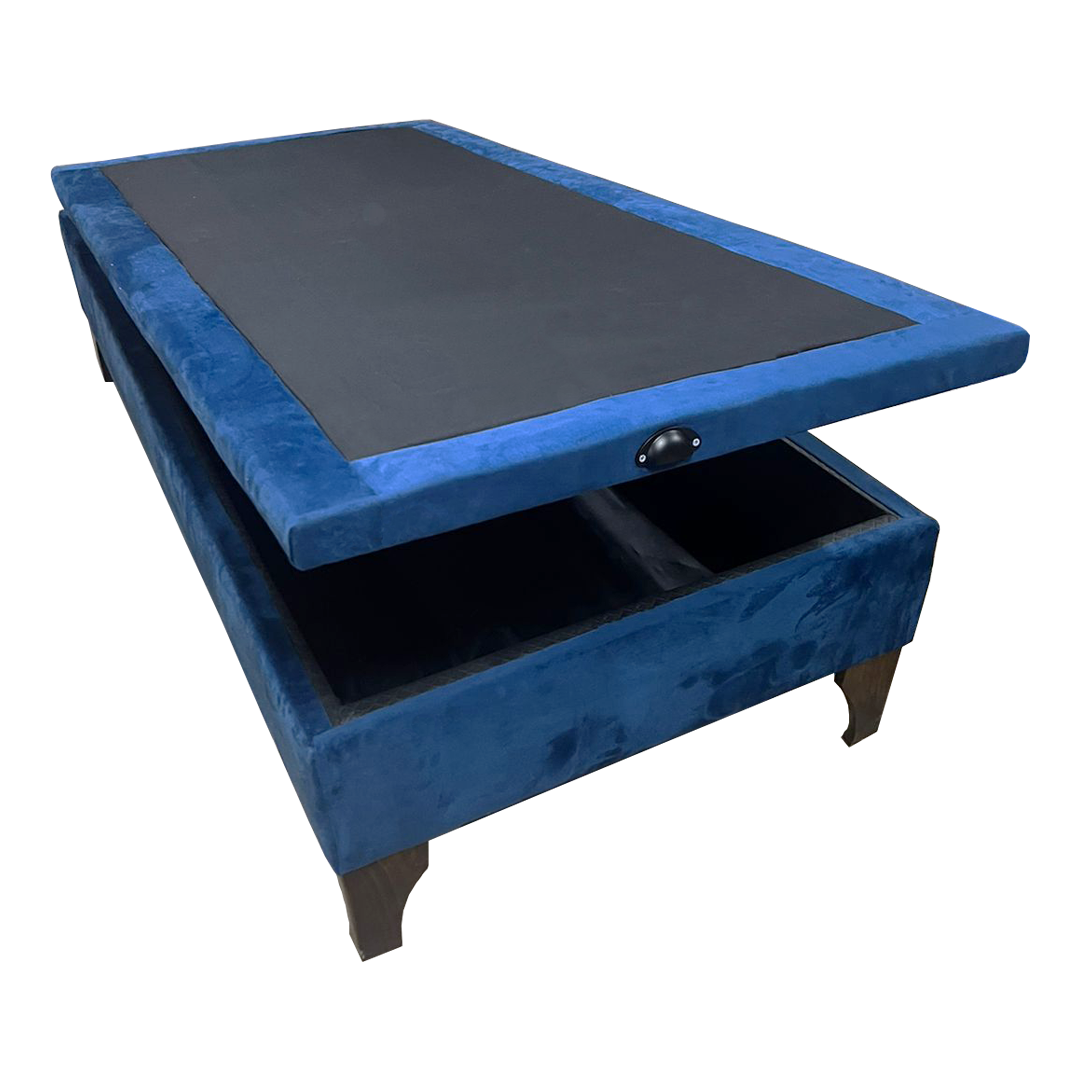 Base Baul HVM 1.5 plaza Azul Marino Felpa