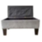 Banqueta Baul HVM Gris Felpa