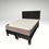 Miniatura: Cama HVM 2 plazas Respaldo Negro Felpa