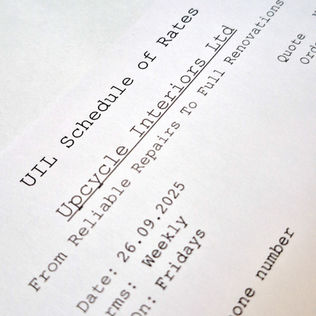 What Is A Schedule Of Rates?