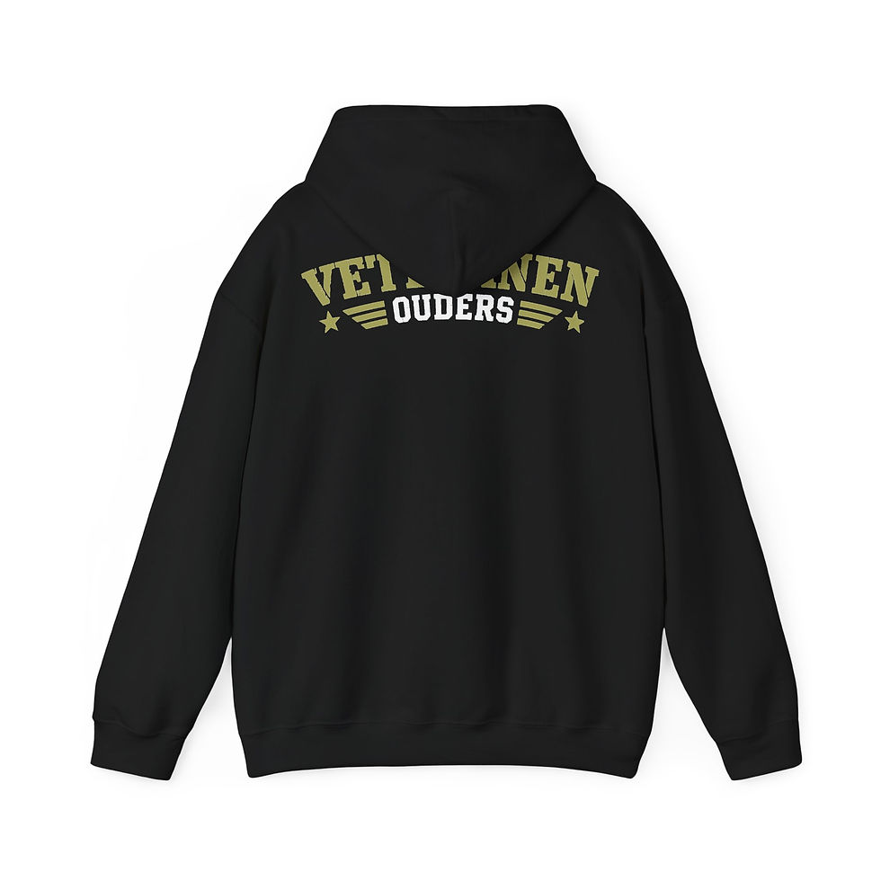 Thumbnail: Hoodie | Veteranen Ouders - logo achterkant