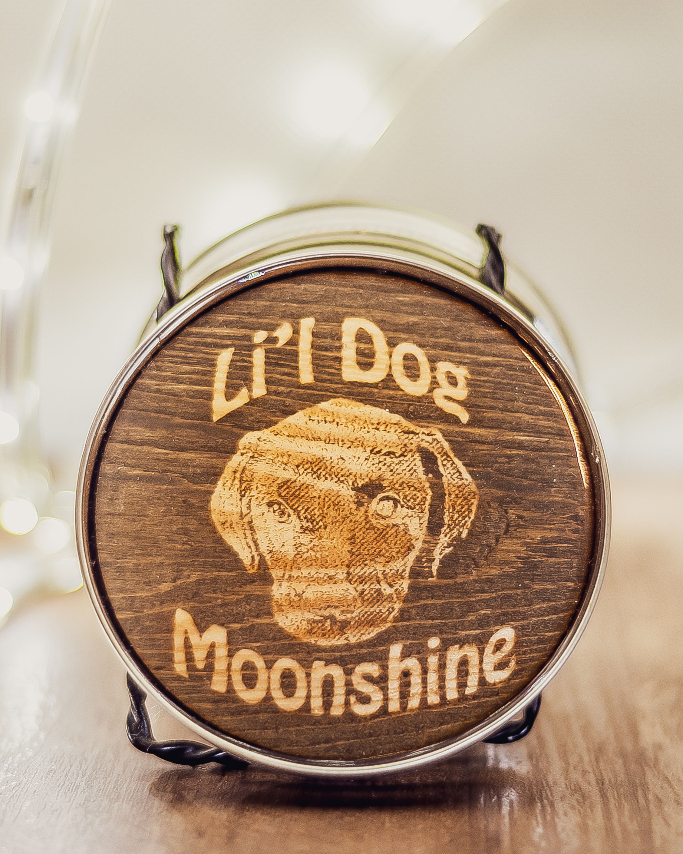 Li'l Dog Moonshine Lid Coaster