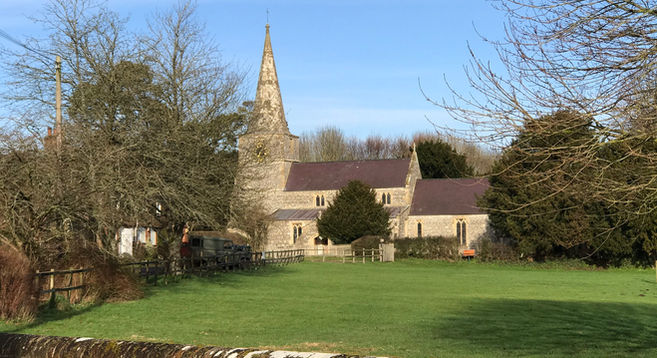 St Michael's Church Little Bedwyn in January