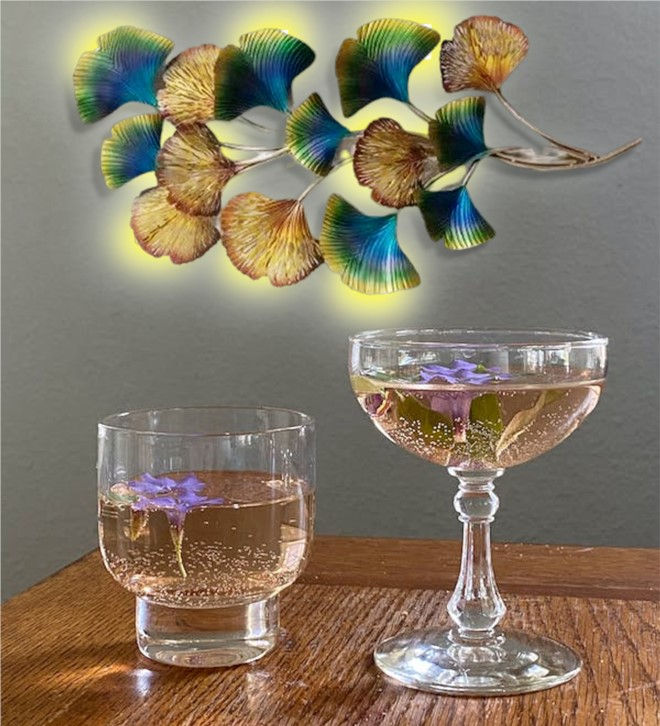 थंबनेल: Colorful Ginkgo Leaf Wall Decor With LED For Home & Office