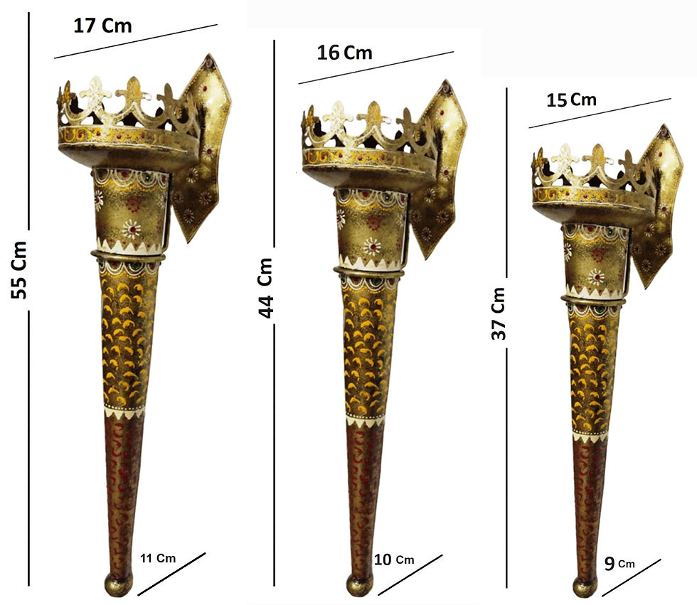 Thumbnail: Size-Mashal Candle Holder Stand For Wall Decoration