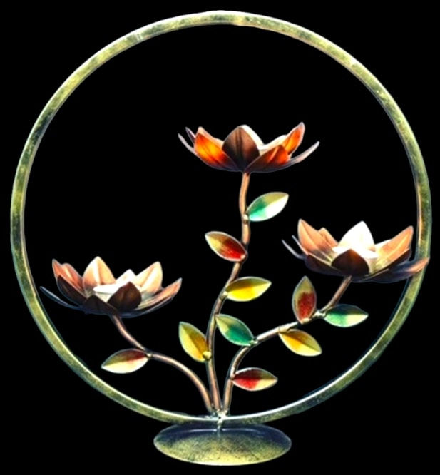 Thumbnail: Lotus Flower In Ring Candle Holder Tealight Stand