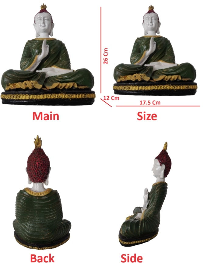 थंबनेल: Buddha Statue Under Peepal Tree Metal With LED For Table or Floor Home Decor