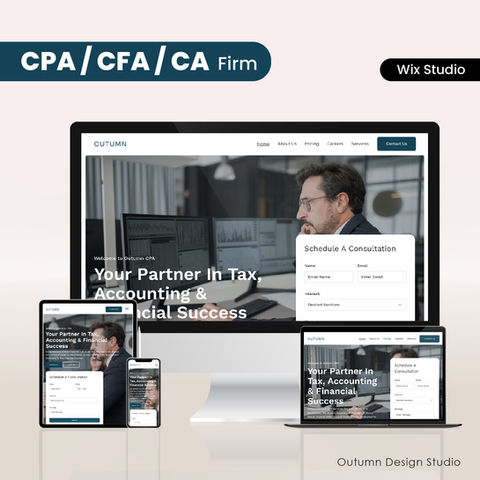 CPA Firm Wix Studio Website Template by Outumn Design Studio