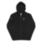 Thumbnail: Unisex fleece zip up hoodie with Dolphin House logos