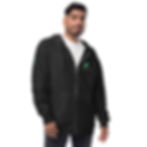 Thumbnail: Unisex fleece zip up hoodie with Dolphin House logos