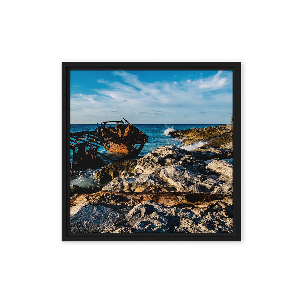 Thumbnail: Bimini's Galant Lady Shipwreck Framed photo canvas