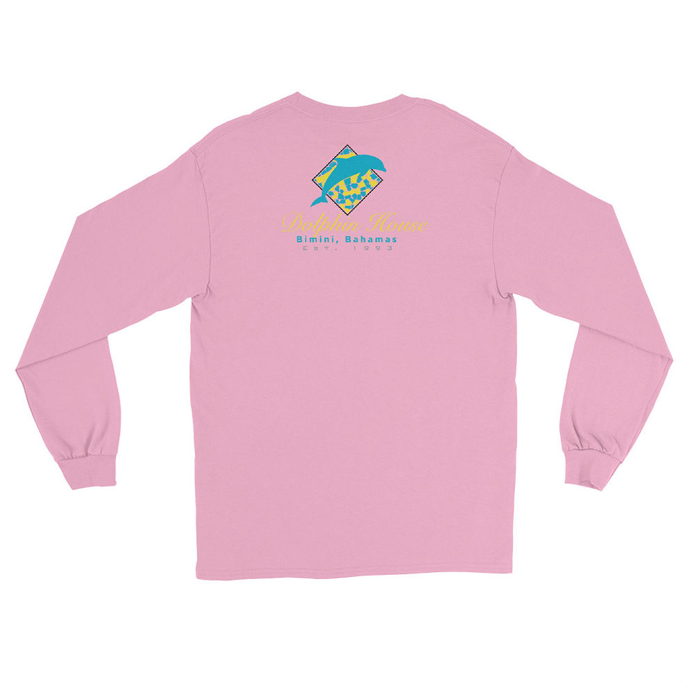 Thumbnail: Men’s Long Sleeve Dolphin House Embroidered Logo Shirt