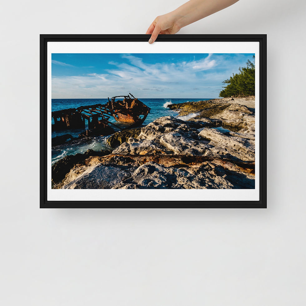 Thumbnail: Bimini's Galant Lady Shipwreck Framed photo canvas