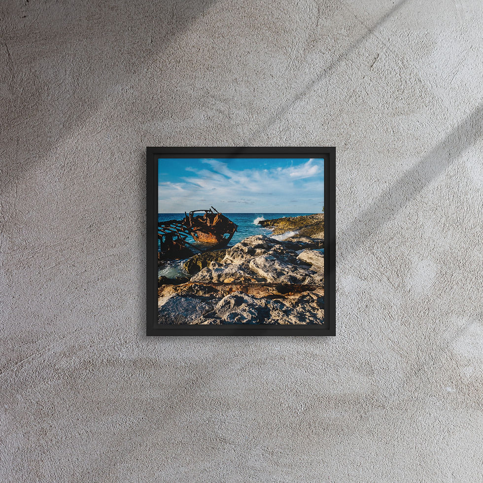 Thumbnail: Bimini's Galant Lady Shipwreck Framed photo canvas