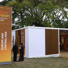 Official FAO From Seeds to Foods exhibition pavilion from the 2025 edition in Rome