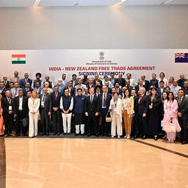 India New Zealand Free Trade Agreement signing ceremony