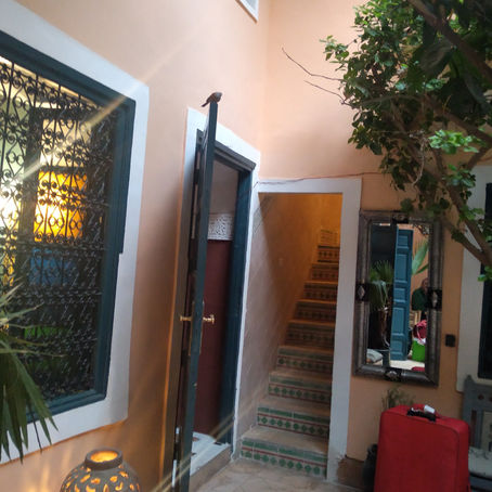 Staircase inside a traditional Marrakech riad