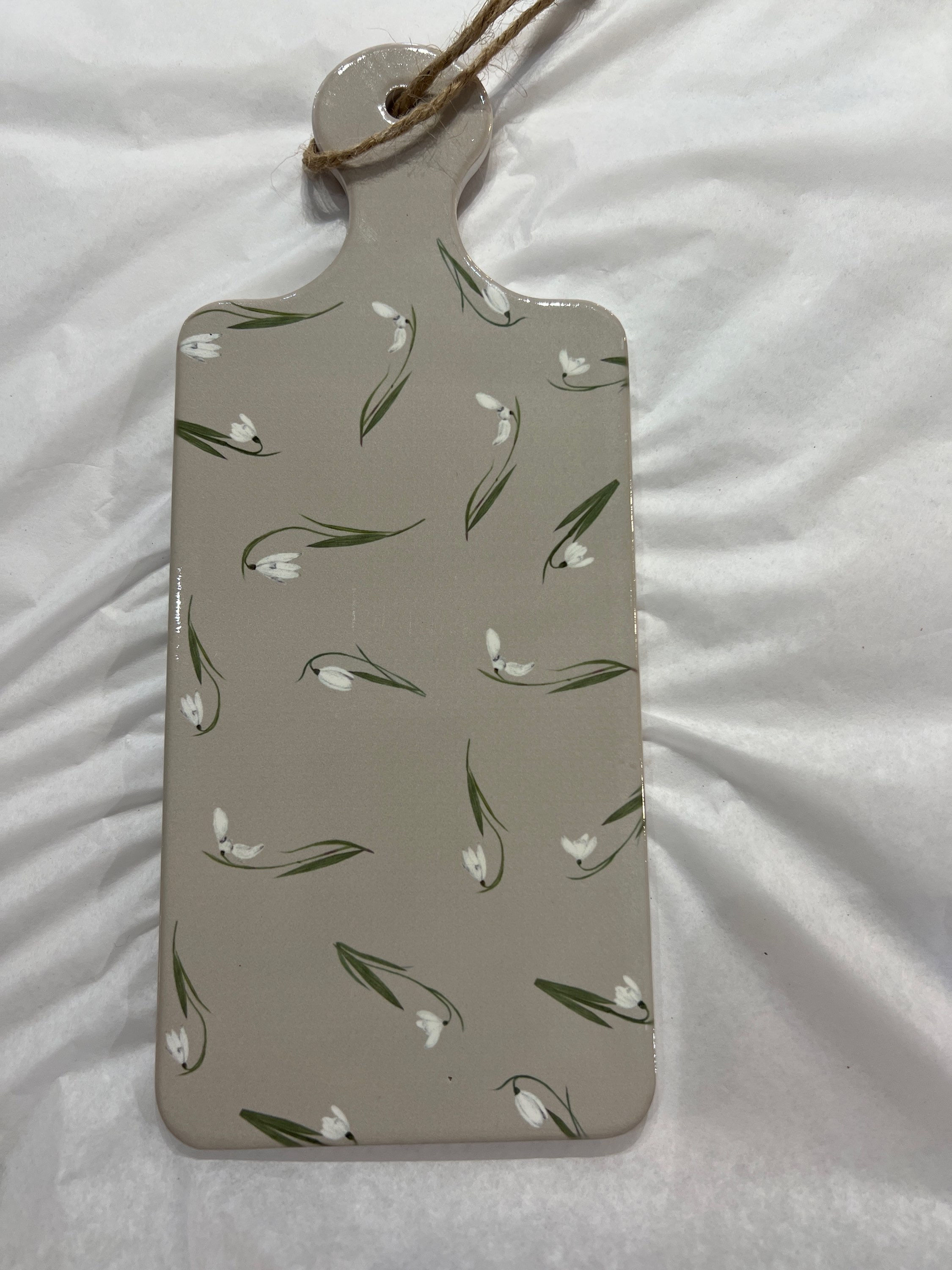 Snowdrop ceramic trivet 