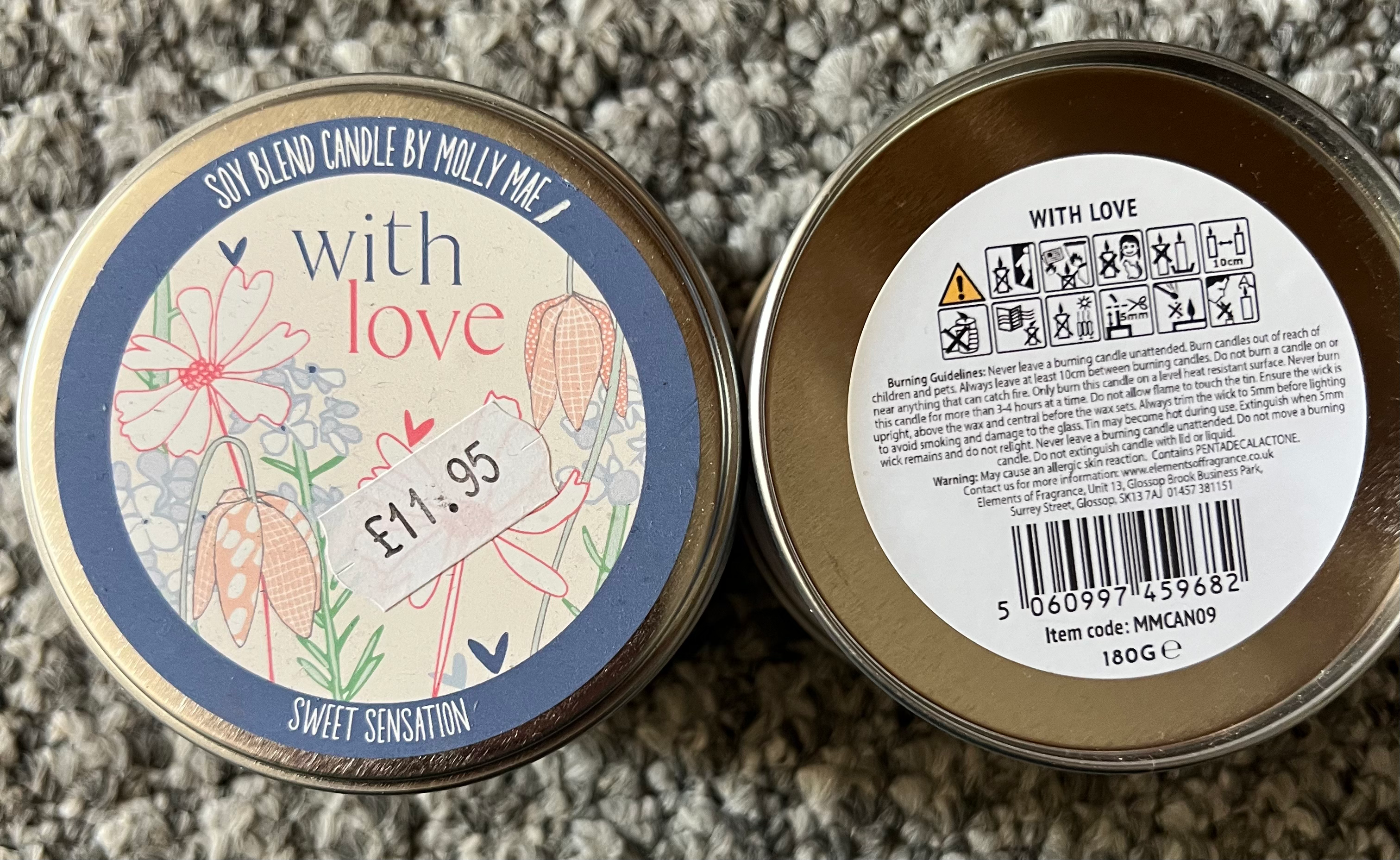 With love candle 