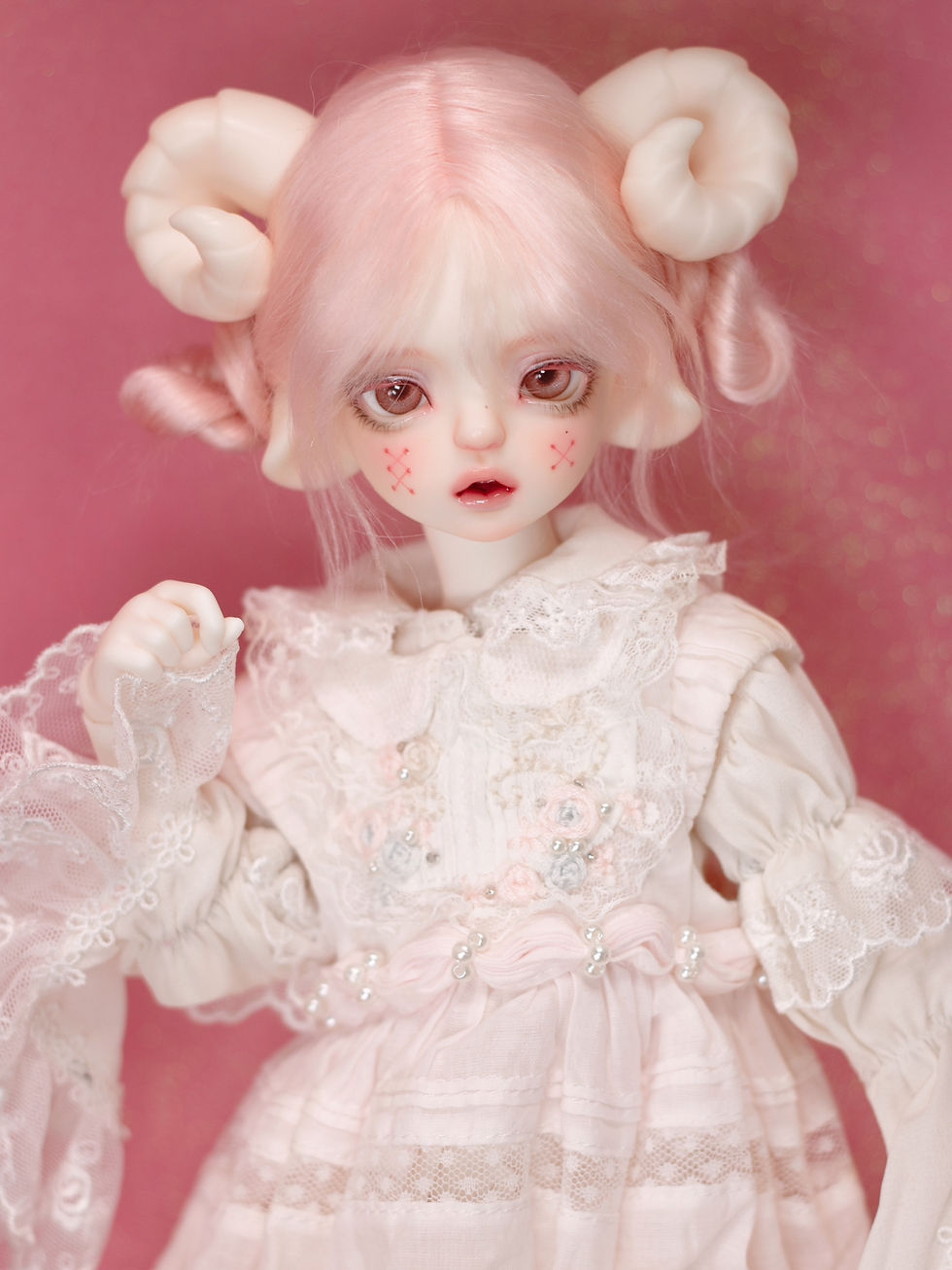 Thumbnail: 「UnicornWhale」Snow BJD Doll Head Only (Without Lashes) (1/4)