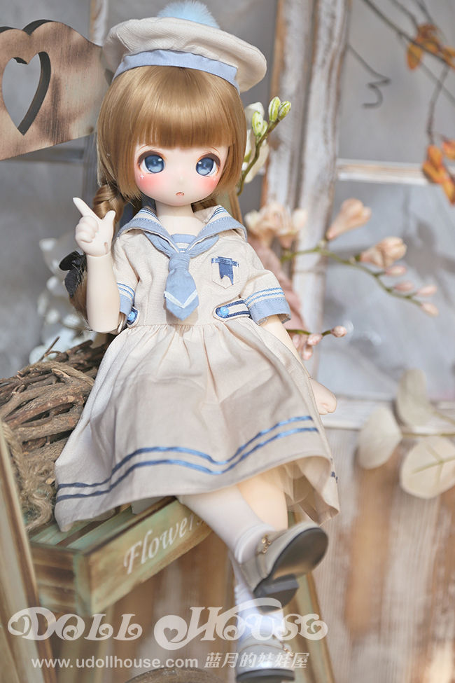 Thumbnail: 「BlueMoon」Childhood Sailor Dress (MDD/MSD/ Chubby l 1/4) BJD Outfit Only