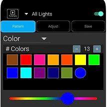 JellyFish Lighting App color selection screen