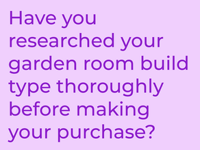 Garden room type, pick wisely!
