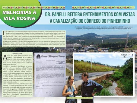 MELHORIAS À VL. ROSINA, Dr. Panelli reitera entendimentos com vistas a canalização do córrego do Pin