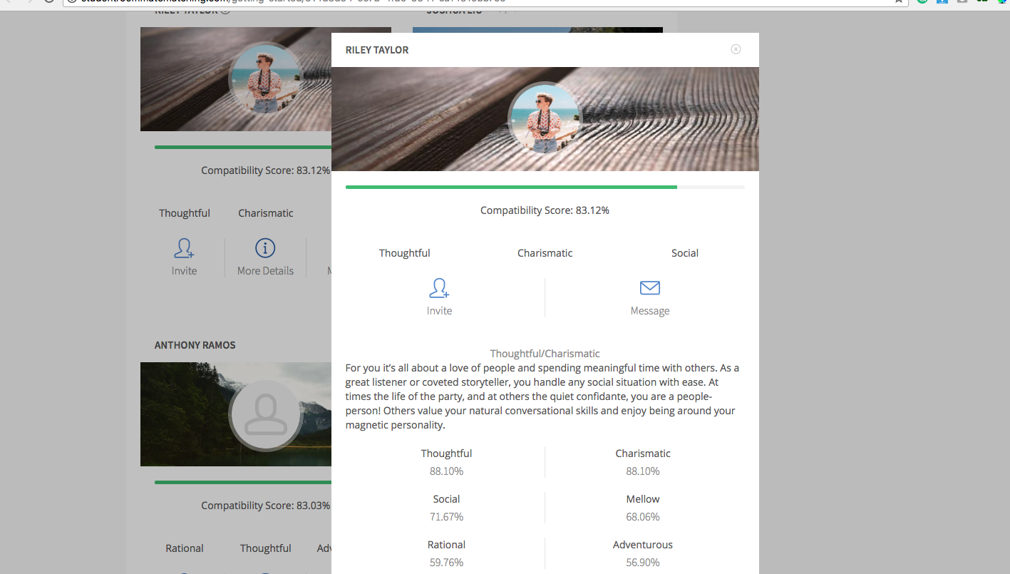 Student Housing Roommate Matching Software