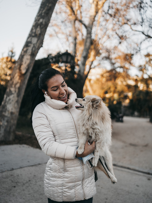 Sesión de fotos con perro en invierno