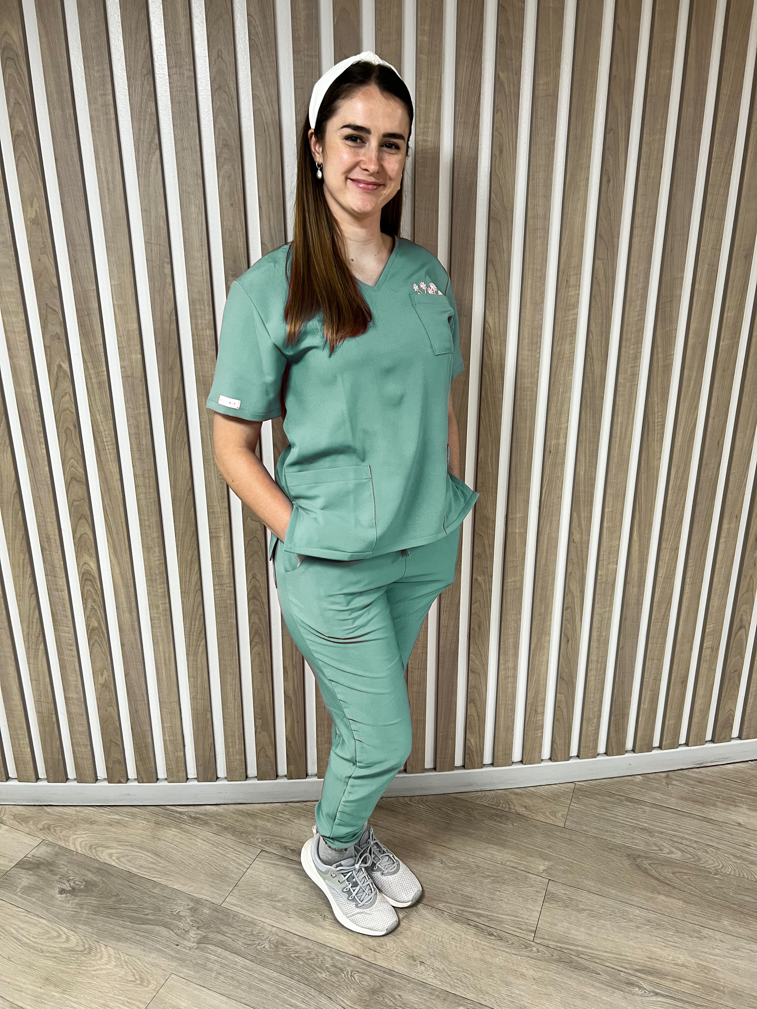 High Waisted Jogger Pants - Sage