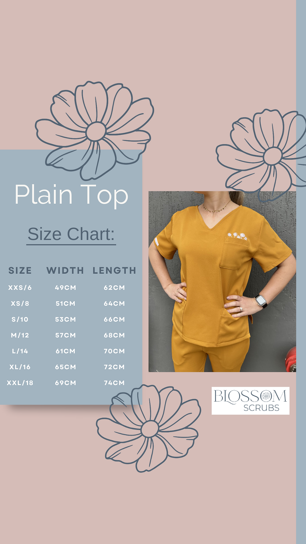 Thumbnail: Plain Scrub Top - Mustard