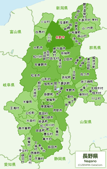 長野県太陽光発電所草刈り対応エリア地図画像