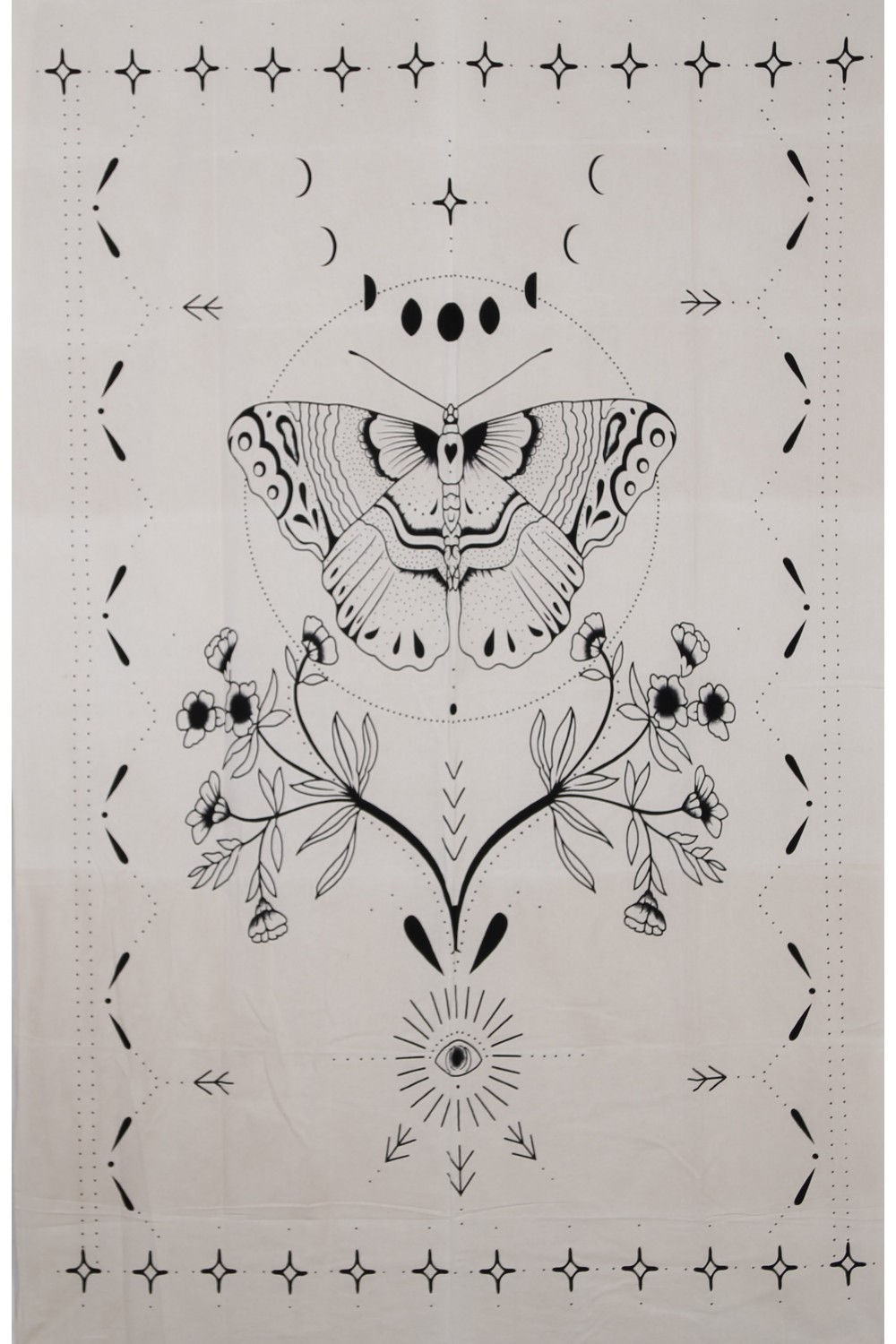 Zest For Life Butterfly Flower Tapestry 52x80"