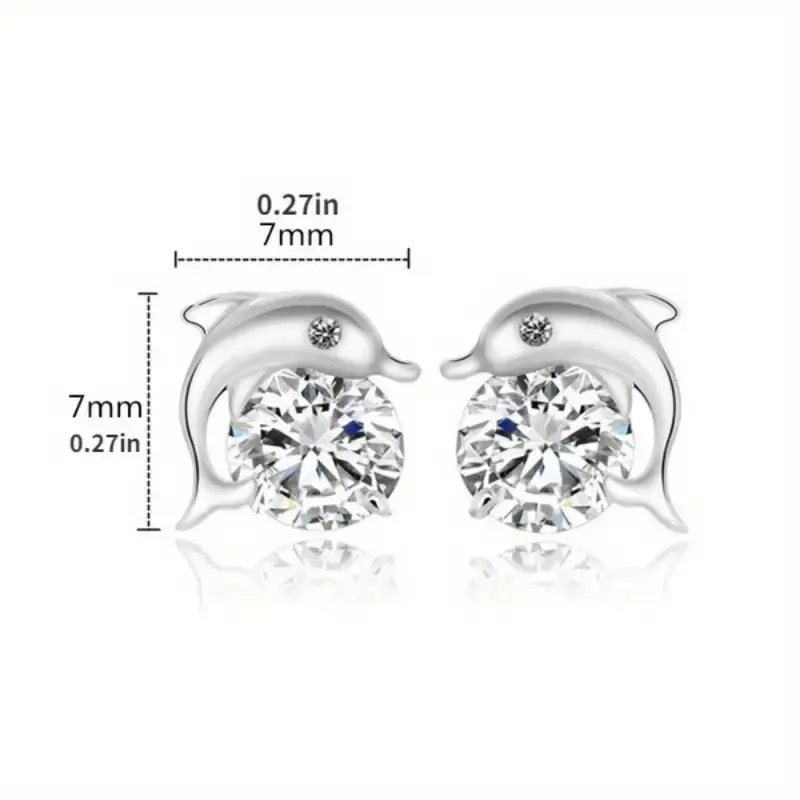 Thumbnail: Fashionable Cute Dolphin Earrings