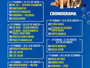 Prefeitura de Eunápolis inicia campanha de vacinação antirrábica na zona rural nesta segunda-feira (27)